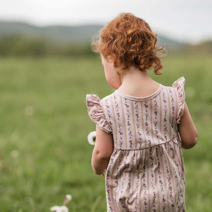 Farmhouse Floral Organic Baby Girl Jumpsuit