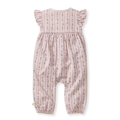 Farmhouse Floral Organic Baby Girl Jumpsuit