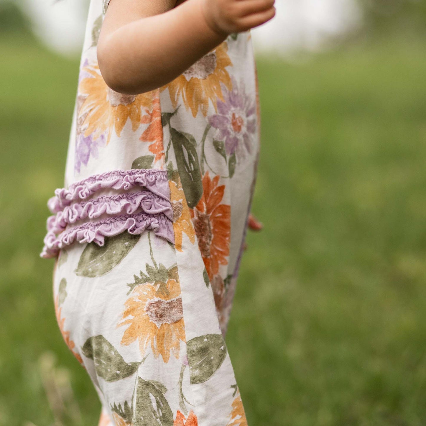 Sweet Sunflowers Organic Baby Girl Jumpsuit