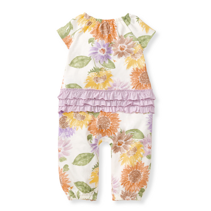 Sweet Sunflowers Organic Baby Girl Jumpsuit