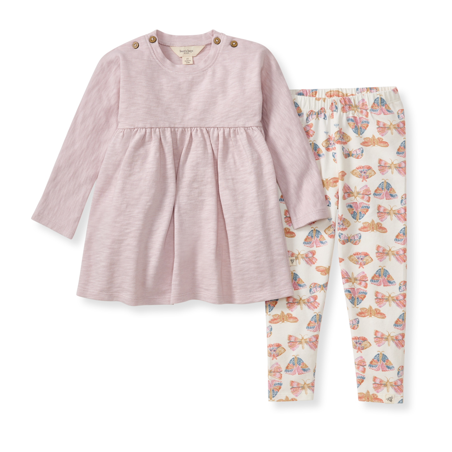 Chunky Slub Tunic & Boho Butterflies Pants Set