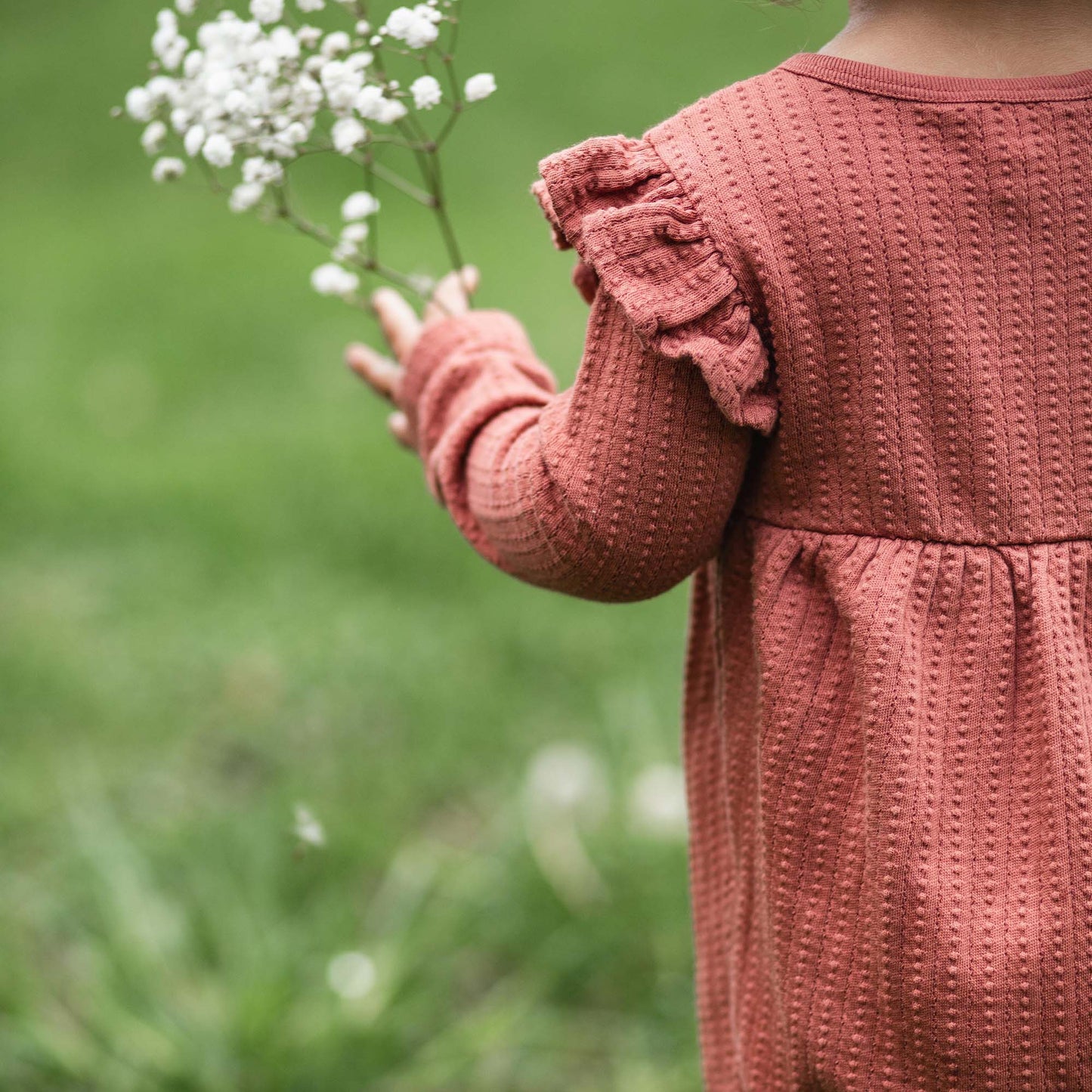 Dotted Rib Organic Baby Girl Jumpsuit