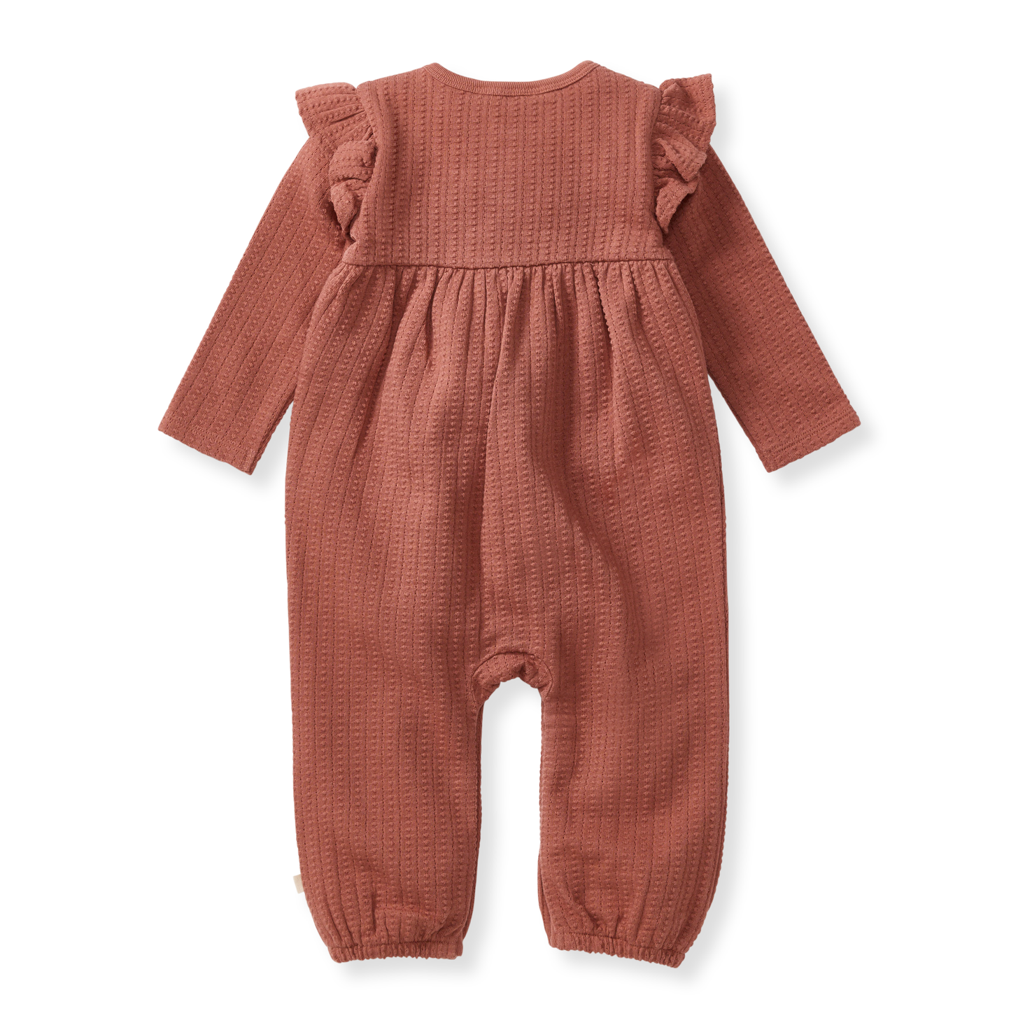 Dotted Rib Organic Baby Girl Jumpsuit