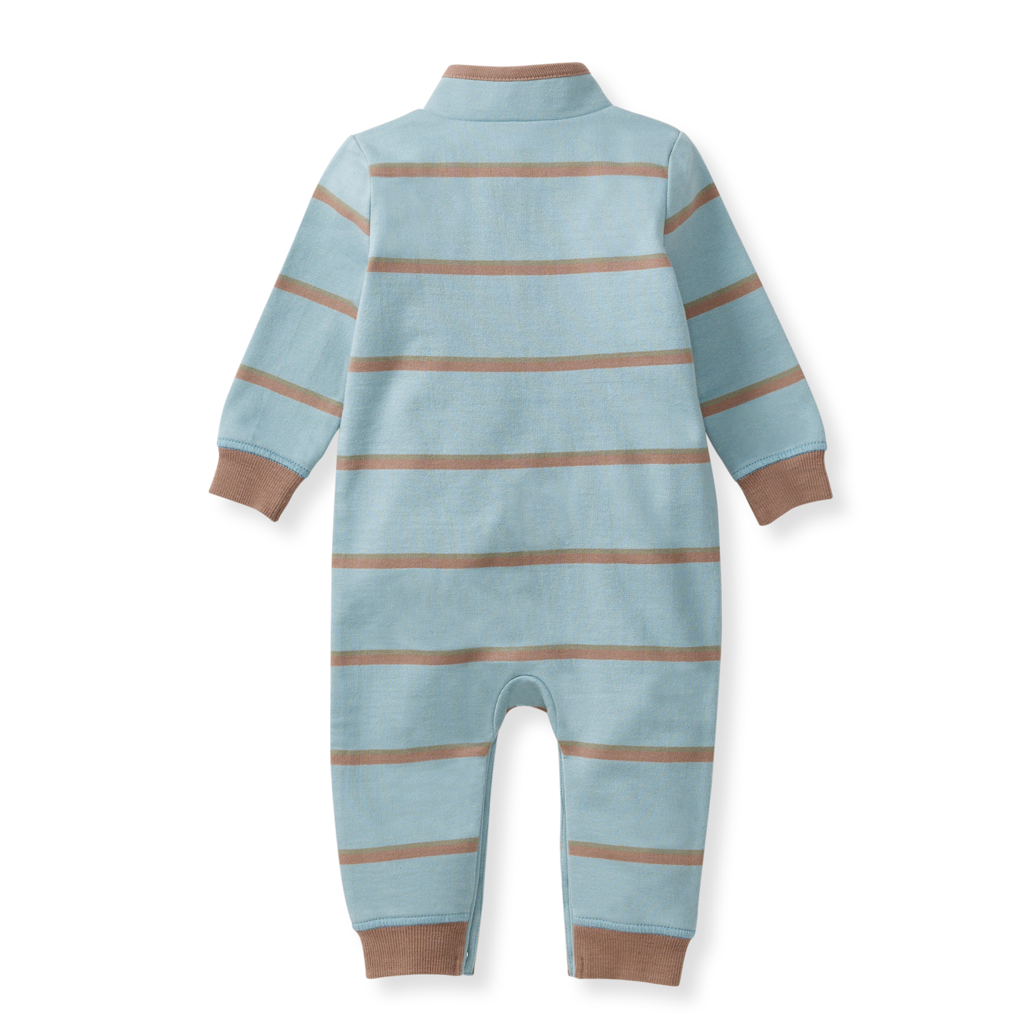 Holland Stripe Organic Baby Boy Jumpsuit - Mountain Blue