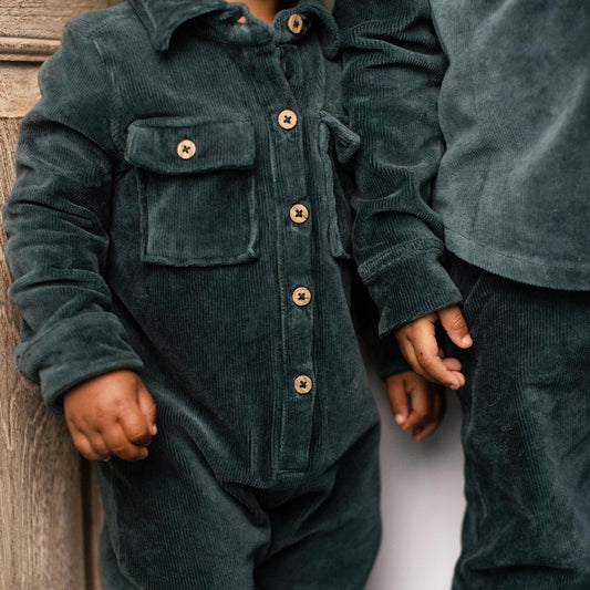 Knit Corduroy Organic Baby Boy Jumpsuit