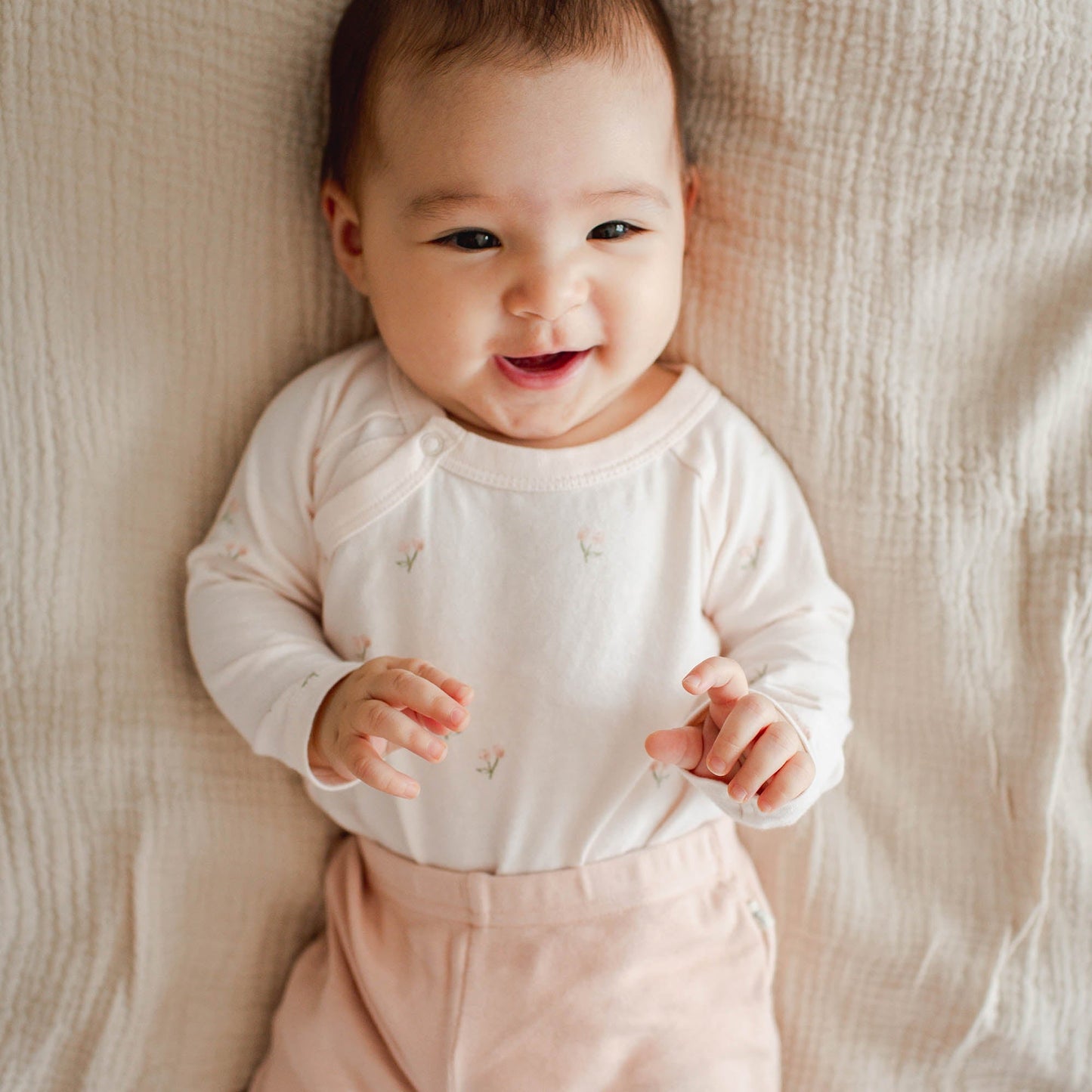 Ditsy Floret 3 Piece Bodysuit & Pant Set