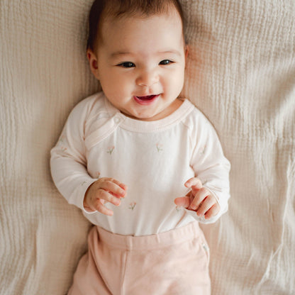 Ditsy Floret 3 Piece Bodysuit & Pant Set