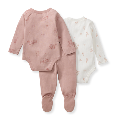 Wildflower 3 Piece Bodysuit & Pant Set