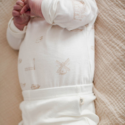 Amsterdam 3 Piece Bodysuit & Pant Set - Eggshell