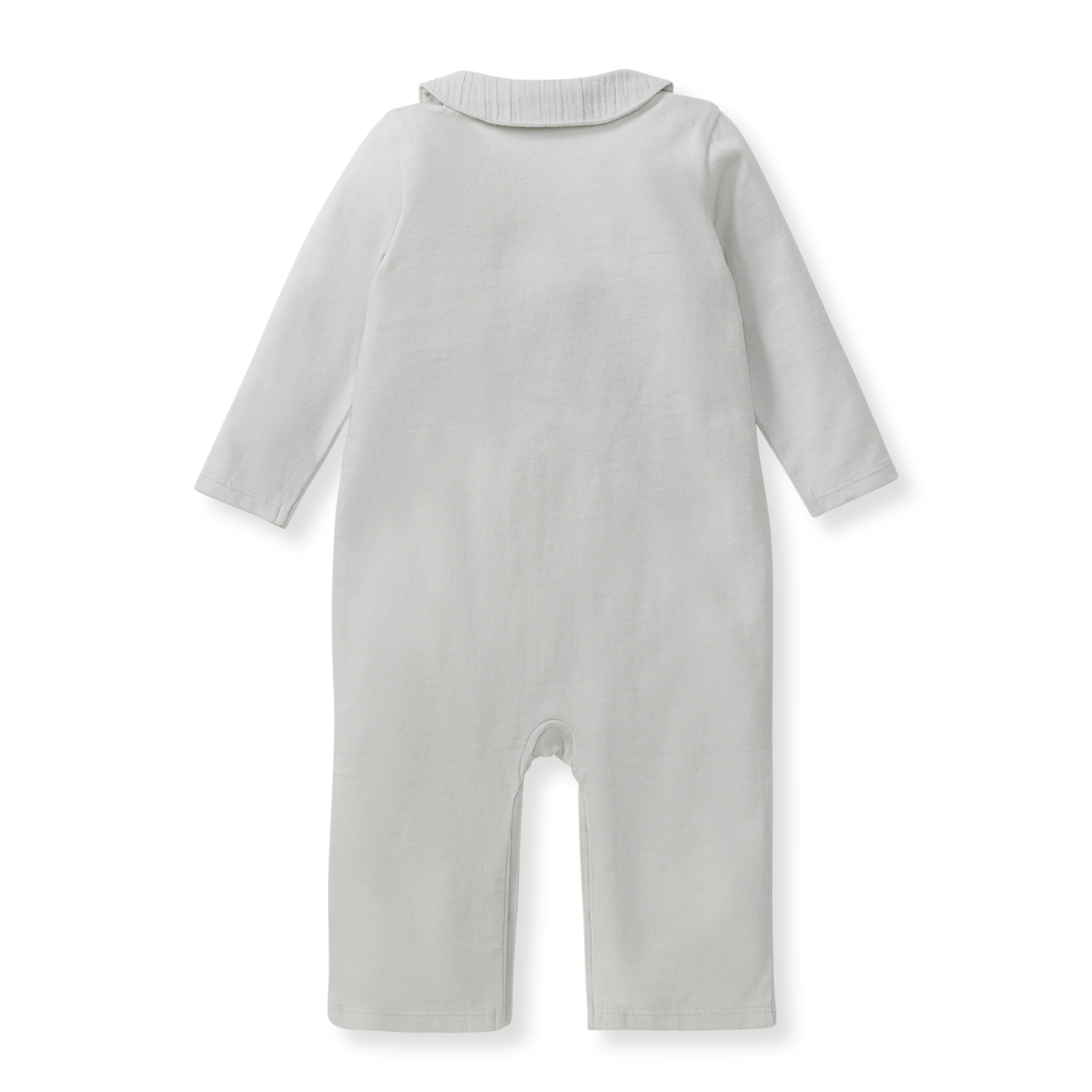 Muslin Collar Baby Boy Blue Jumpsuit