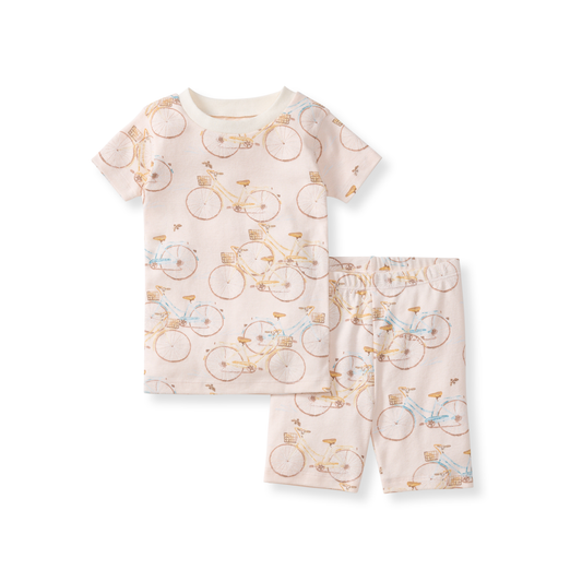 Bicycles Short Sleeve Two-Piece Pajamas