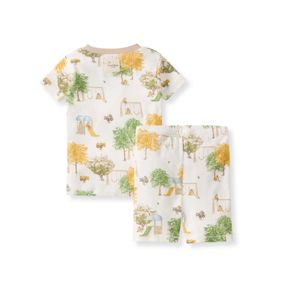 At The Playground Short Sleeve Two-Piece Pajamas
