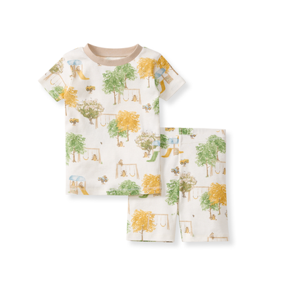 At The Playground Short Sleeve Two-Piece Pajamas