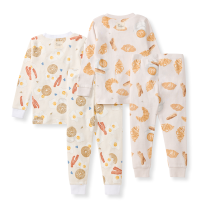 Eggs & Coffee Organic Two-Piece Pajamas 2 Pack