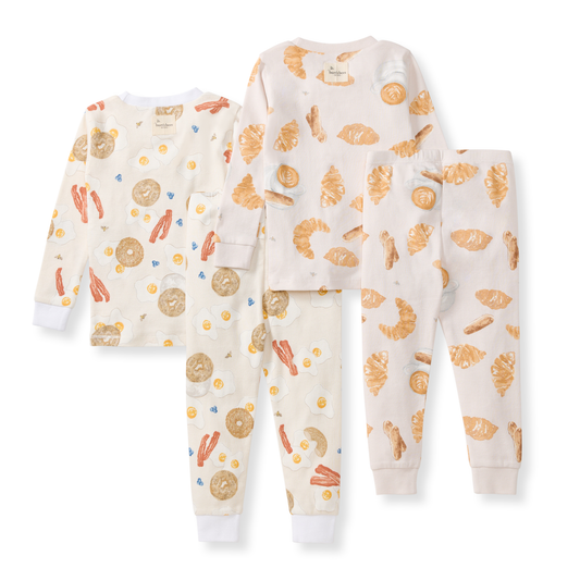 Eggs & Coffee Organic Two-Piece Pajamas 2 Pack