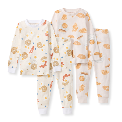 Eggs & Coffee Organic Two-Piece Pajamas 2 Pack
