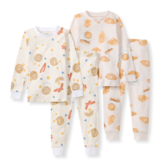 Eggs & Coffee Organic Two-Piece Pajamas 2 Pack