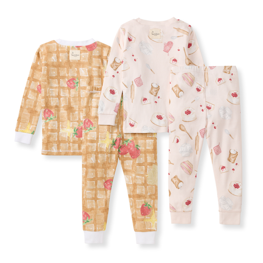 Waffle & Cheesecake Organic Two-Piece Pajamas 2 Pack