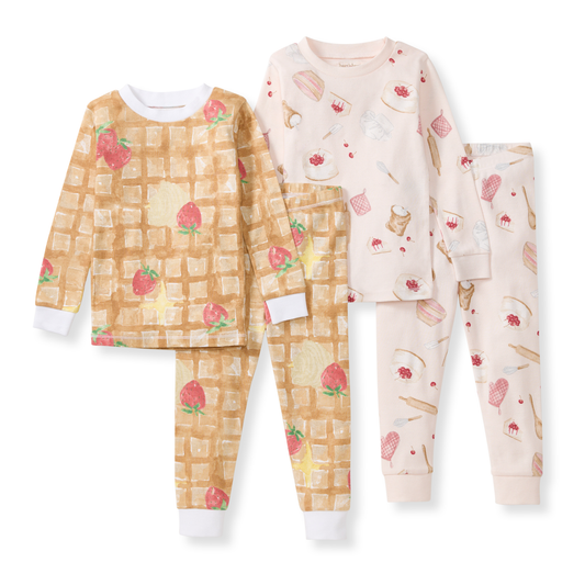 Waffle & Cheesecake Organic Two-Piece Pajamas 2 Pack