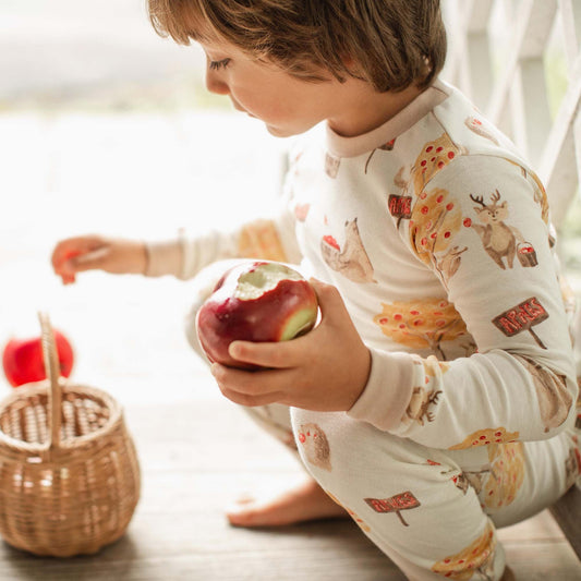 Apple Season Organic Two-Piece Pajamas