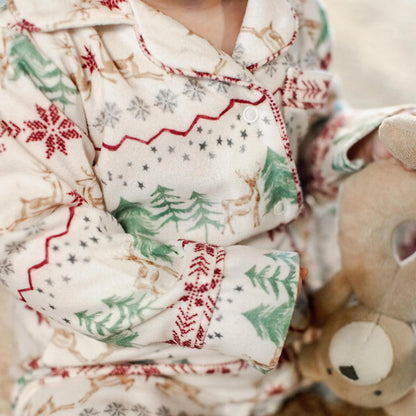 Magical Forest Fair Isle Flannel Jumpsuit