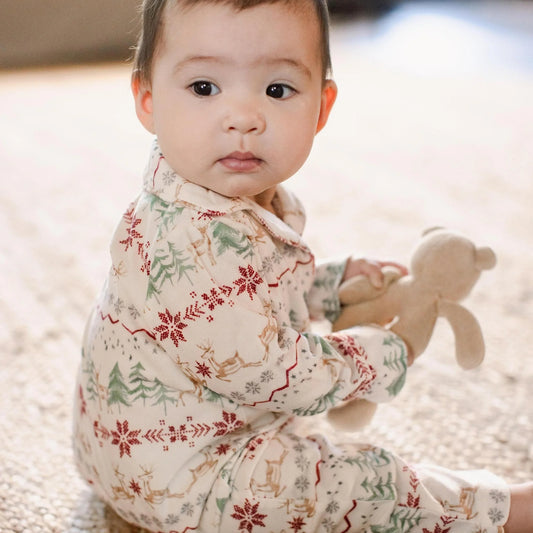 Magical Forest Fair Isle Flannel Jumpsuit