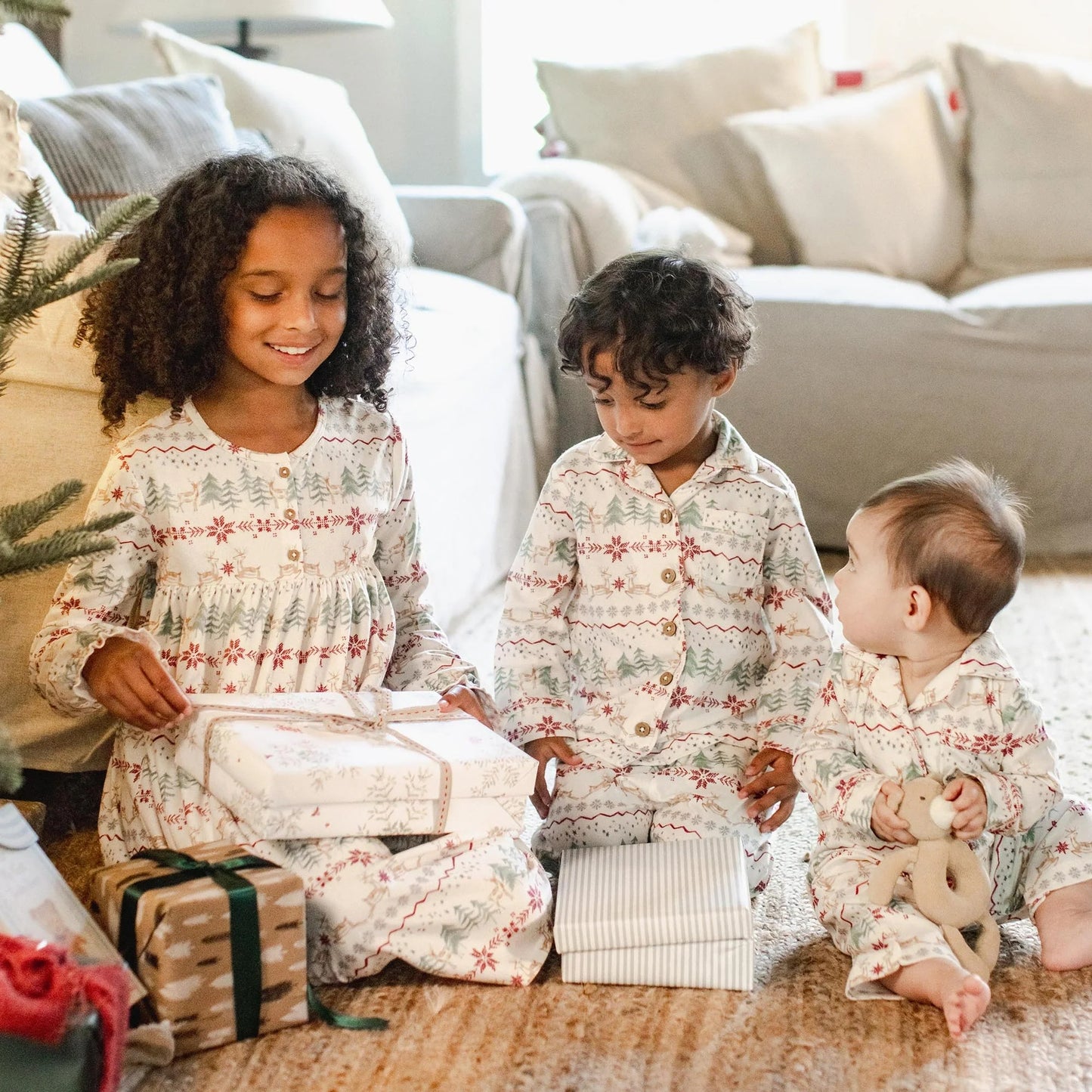 Magical Forest Fair Isle Flannel Jumpsuit