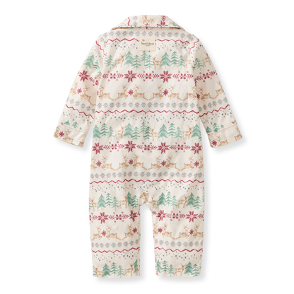 Magical Forest Fair Isle Flannel Jumpsuit