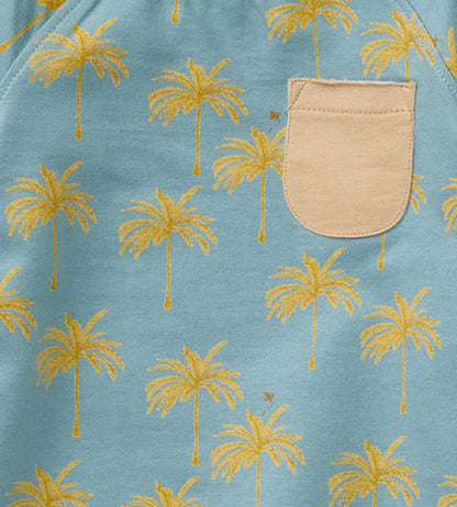 Golden Palms Boy Top & Shorts Set