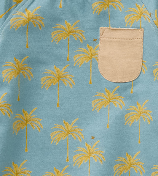 Golden Palms Boy Top & Shorts Set