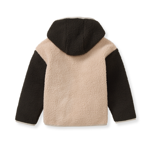 Sherpa-Style Zip Front Jacket - Delicate Doe
