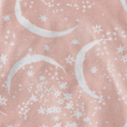 Celestial Moon polarbee™ Repreve® Fleece Pajamas - Organic Rose