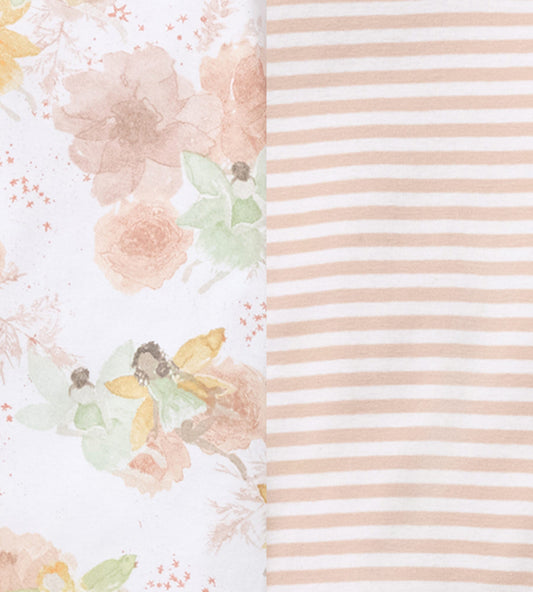 Fairy Floral Organic Cotton 2-Piece Girl Pajamas - 2 Pack