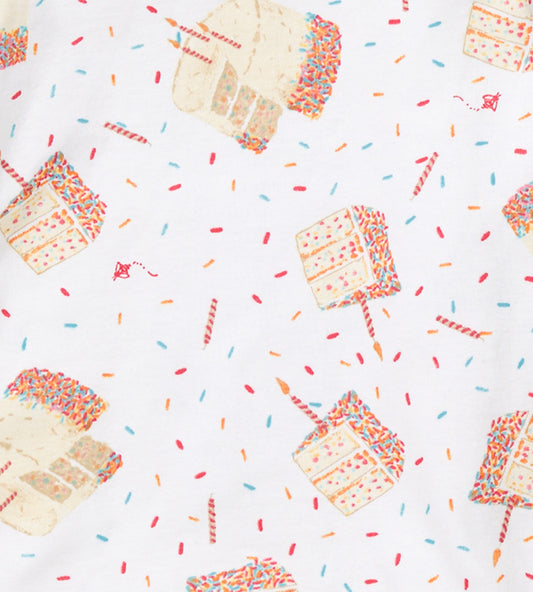 Birthday Cake Organic Two-Piece Short Sleeve Pajamas