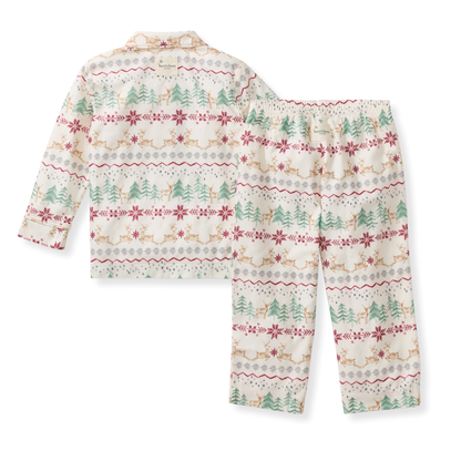 Magical Forest Fair Isle Flannel Two-Piece Pajamas