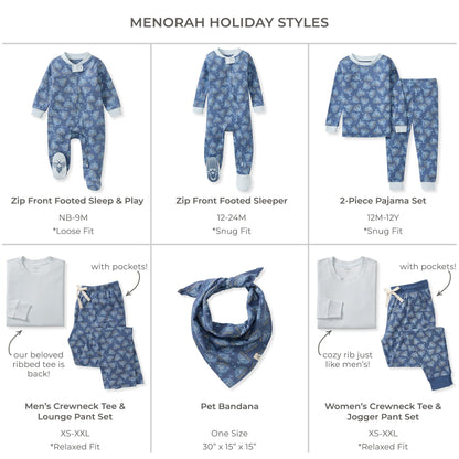 Menorah Matching Family Pajamas