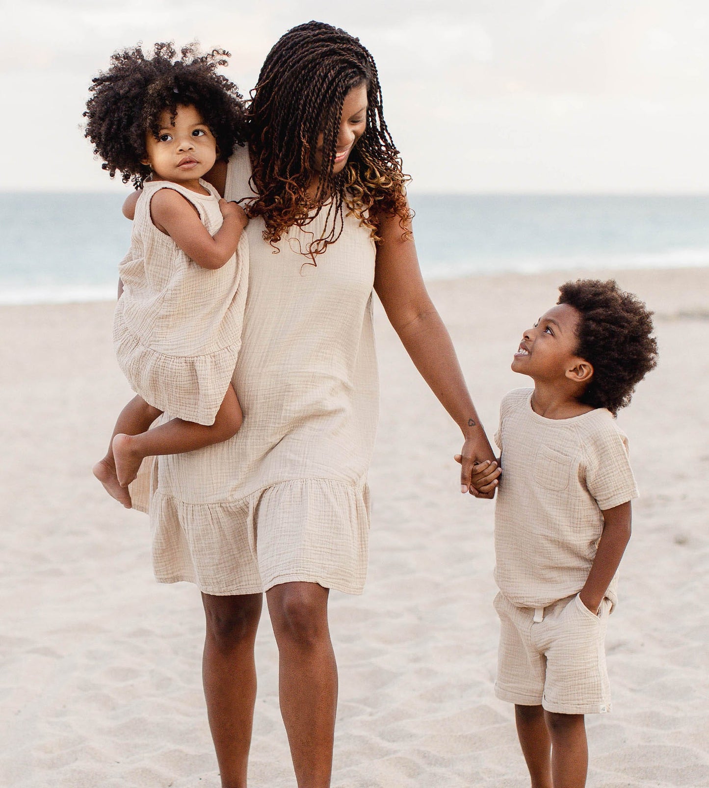Mommy & Me Matching Crinkle Muslin Boy Set