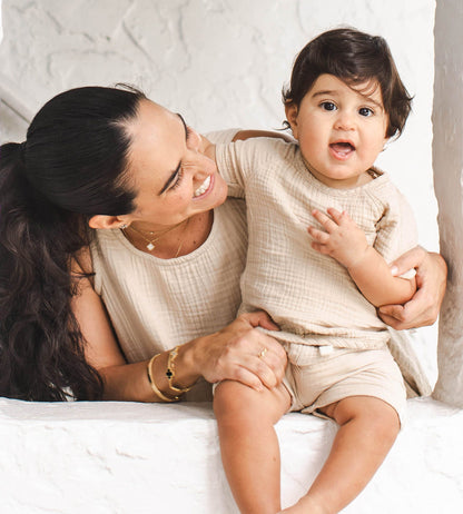 Mommy & Me Matching Crinkle Muslin Women's Dress