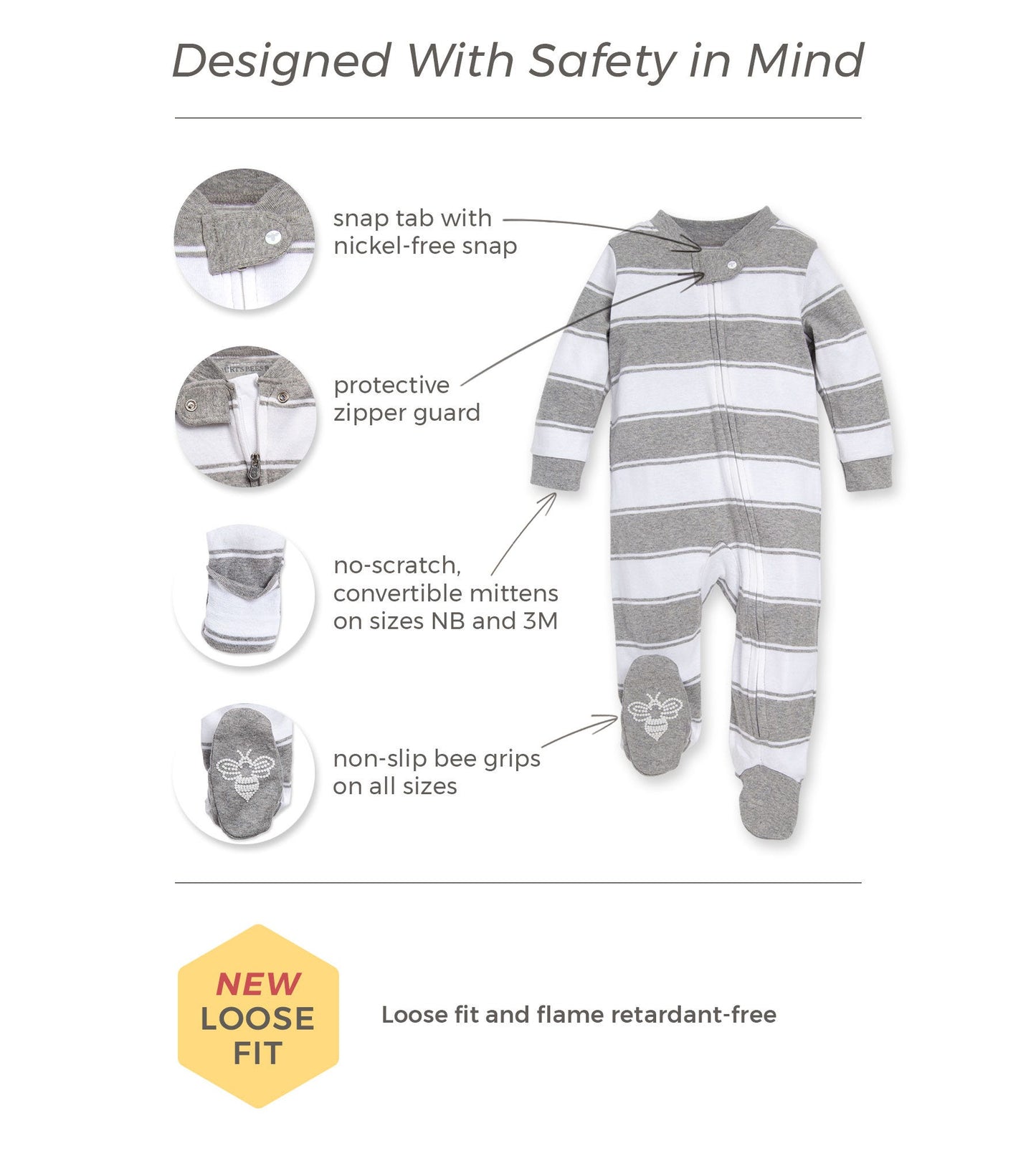 Bunny Trail Organic Cotton Loose Fit Footed Sleep & Play