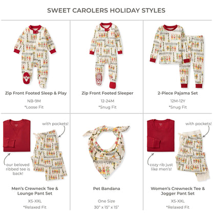 Sweet Carolers Matching Family Pajamas