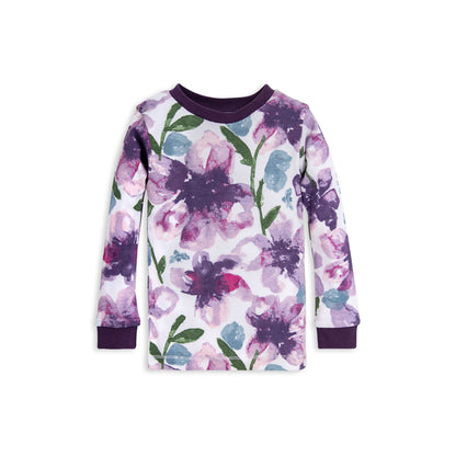 Watercolor Daylily Snug Fit Organic Cotton Pajamas