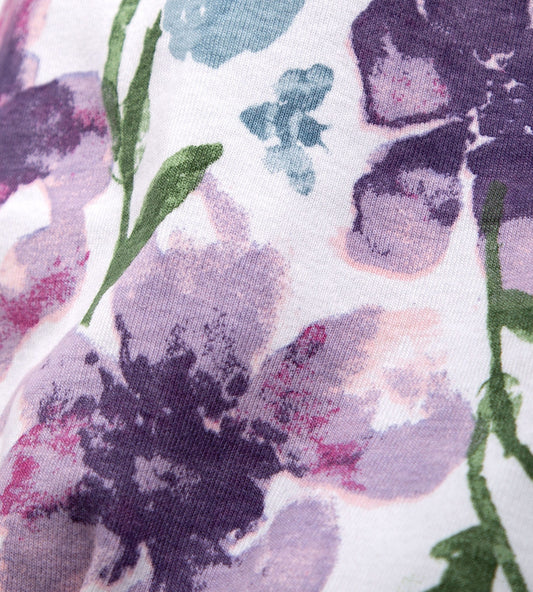 Watercolor Daylily Snug Fit Organic Cotton Pajamas