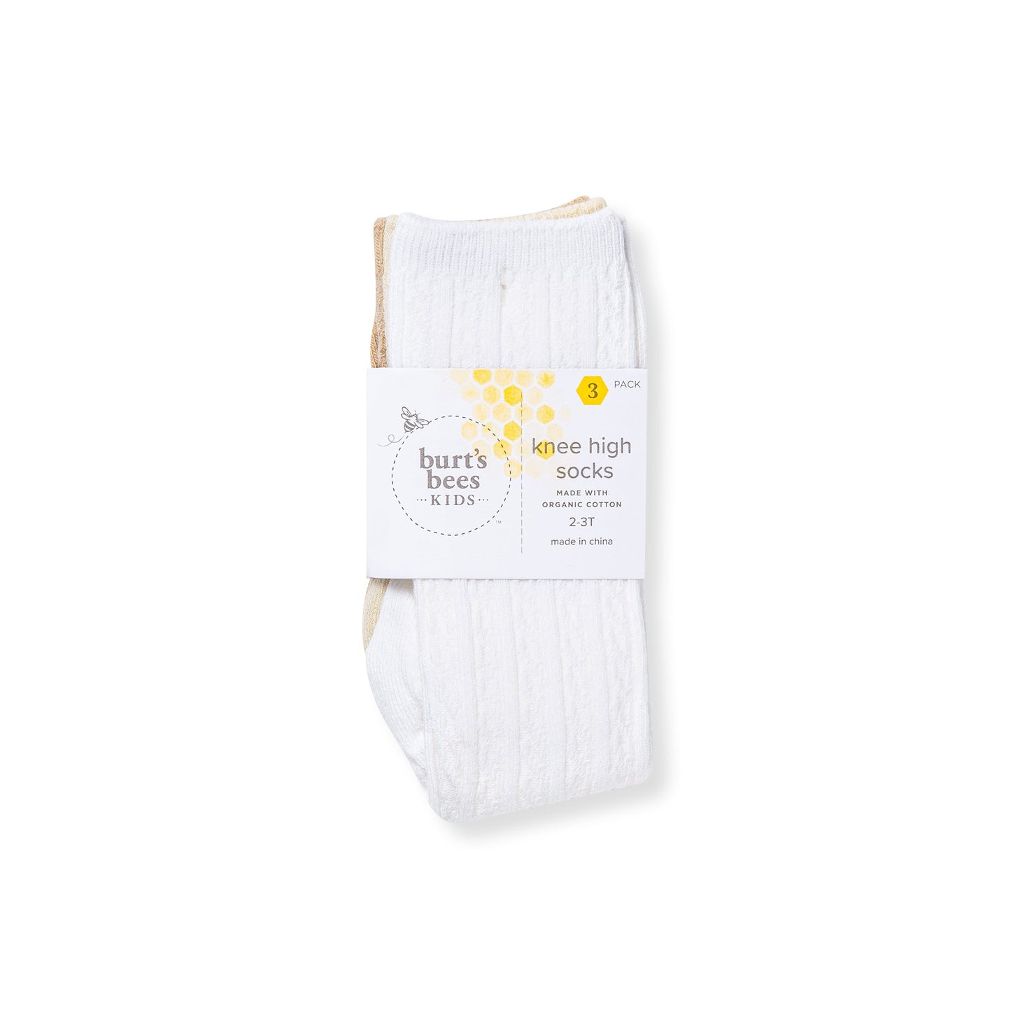 Organic Cotton Cable Knit Knee High Socks 3 Pack