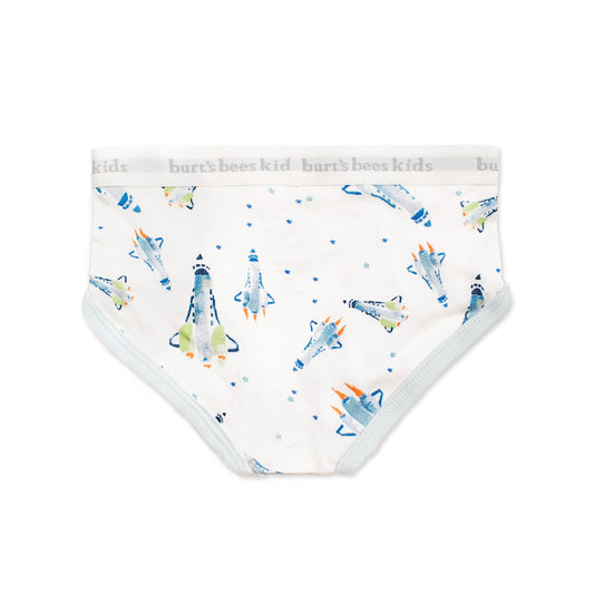 Little Planets & Space Shuttles Organic Cotton Toddler Boy Underwear 5 Pack