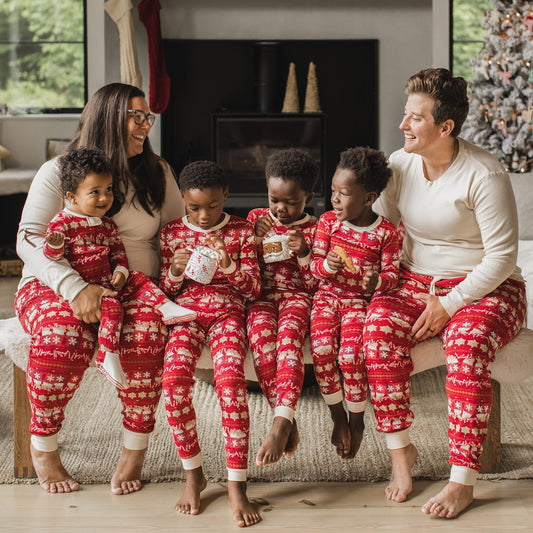 Hot Cocoa Fair Isle Matching Men's Pajamas