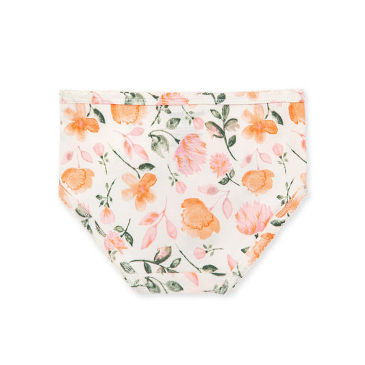 Guitars & Floral Organic Cotton Toddler Girl Underwear 5 Pack