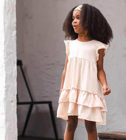 Organic Cotton Ruffle Pink Dress
