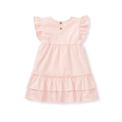 Organic Cotton Ruffle Pink Dress