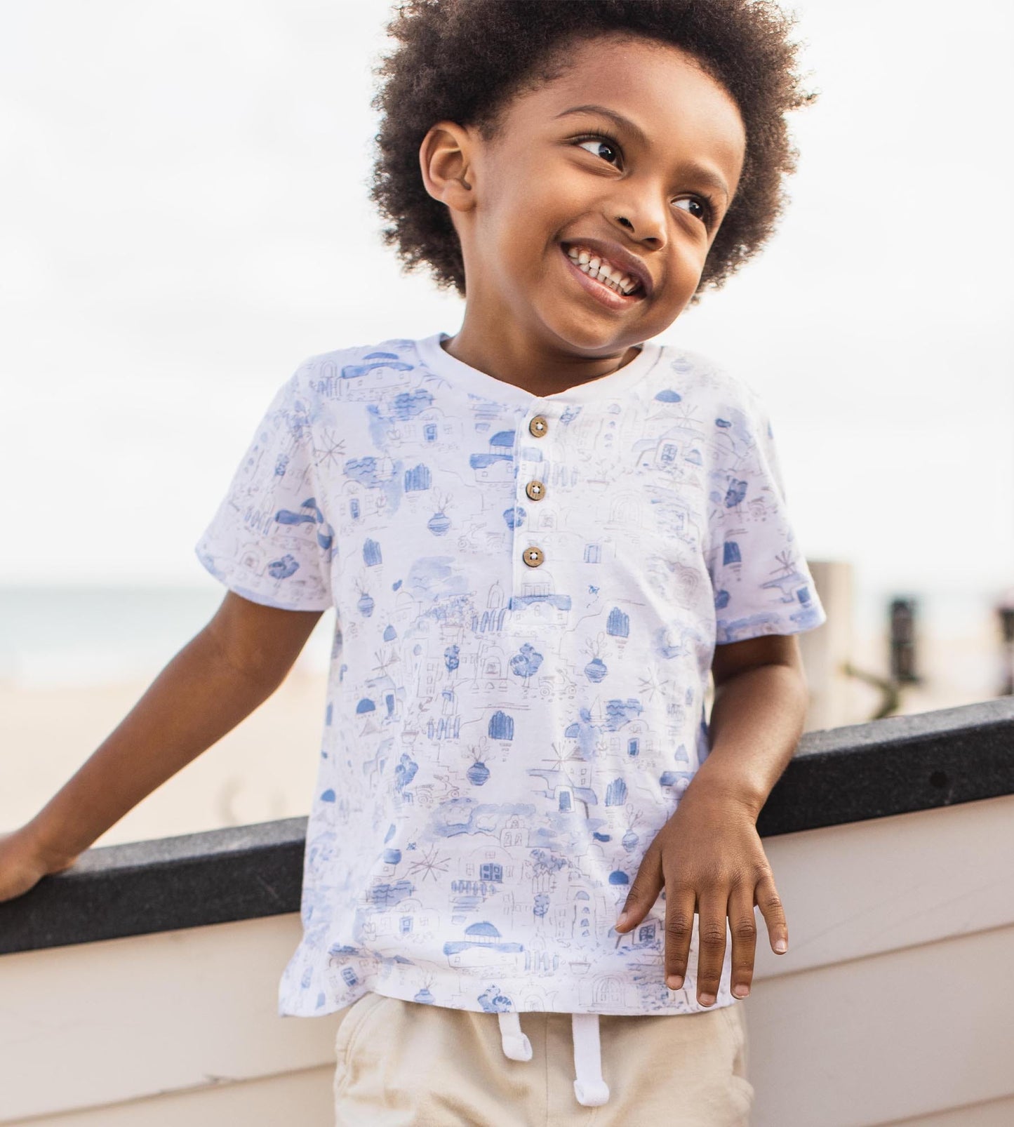 Santorini Organic Boy Top & Shorts Set