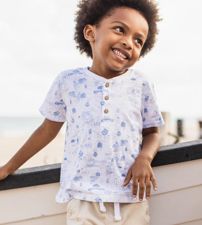 Santorini Organic Boy Top & Shorts Set